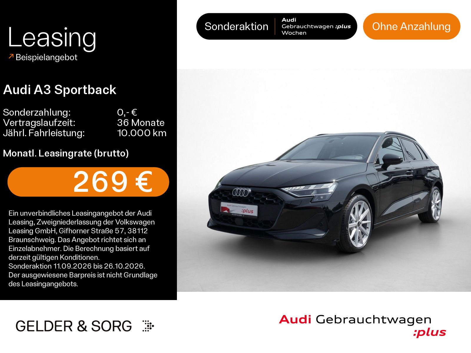 Audi A3 Sportback TFSIe 150 kW OhneZusatzkosten*132WL