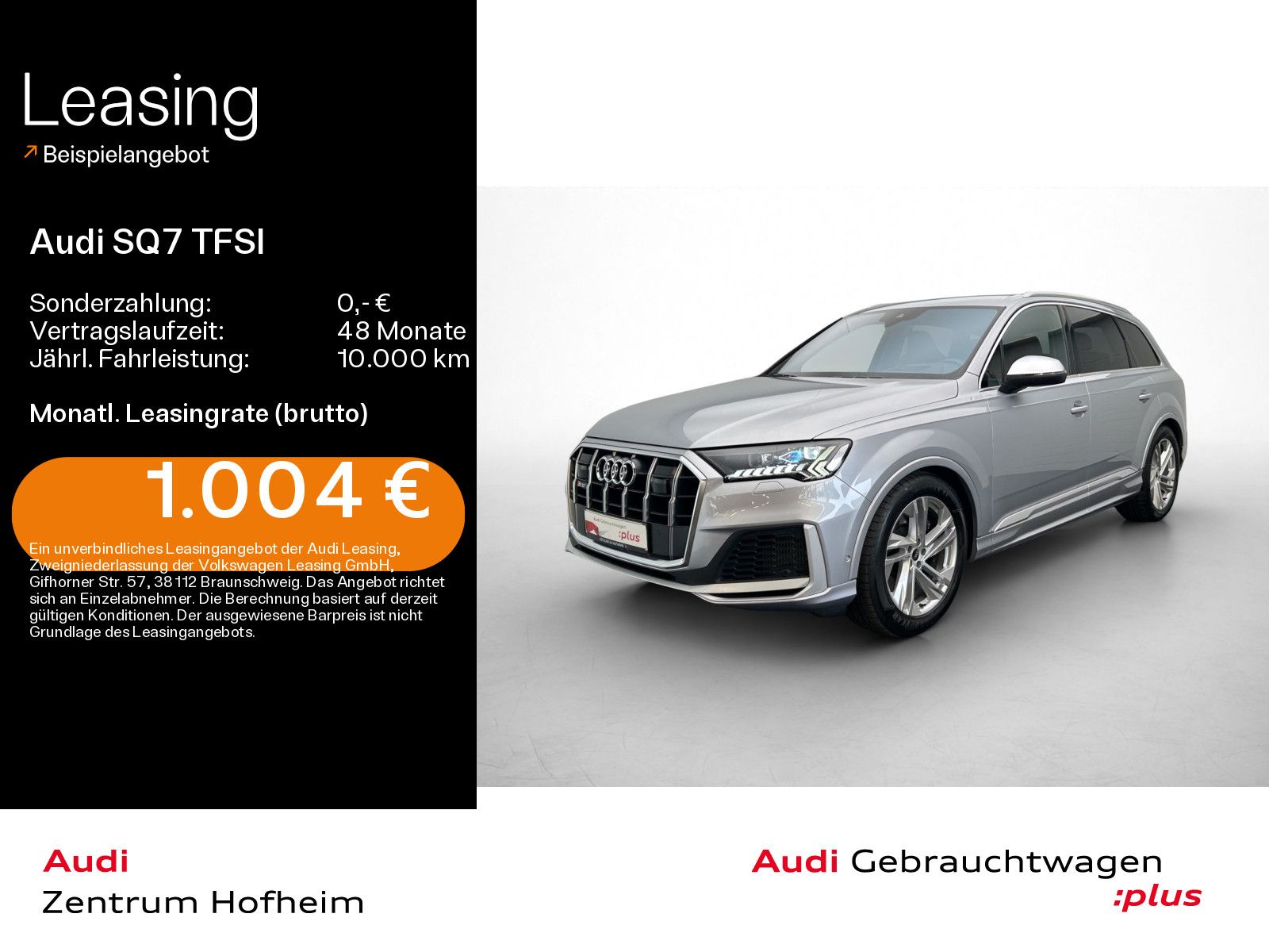 Audi SQ7 TFSI *AHK*B&O*Sitzbel.*HUD*Memory*Navi*Luft*
