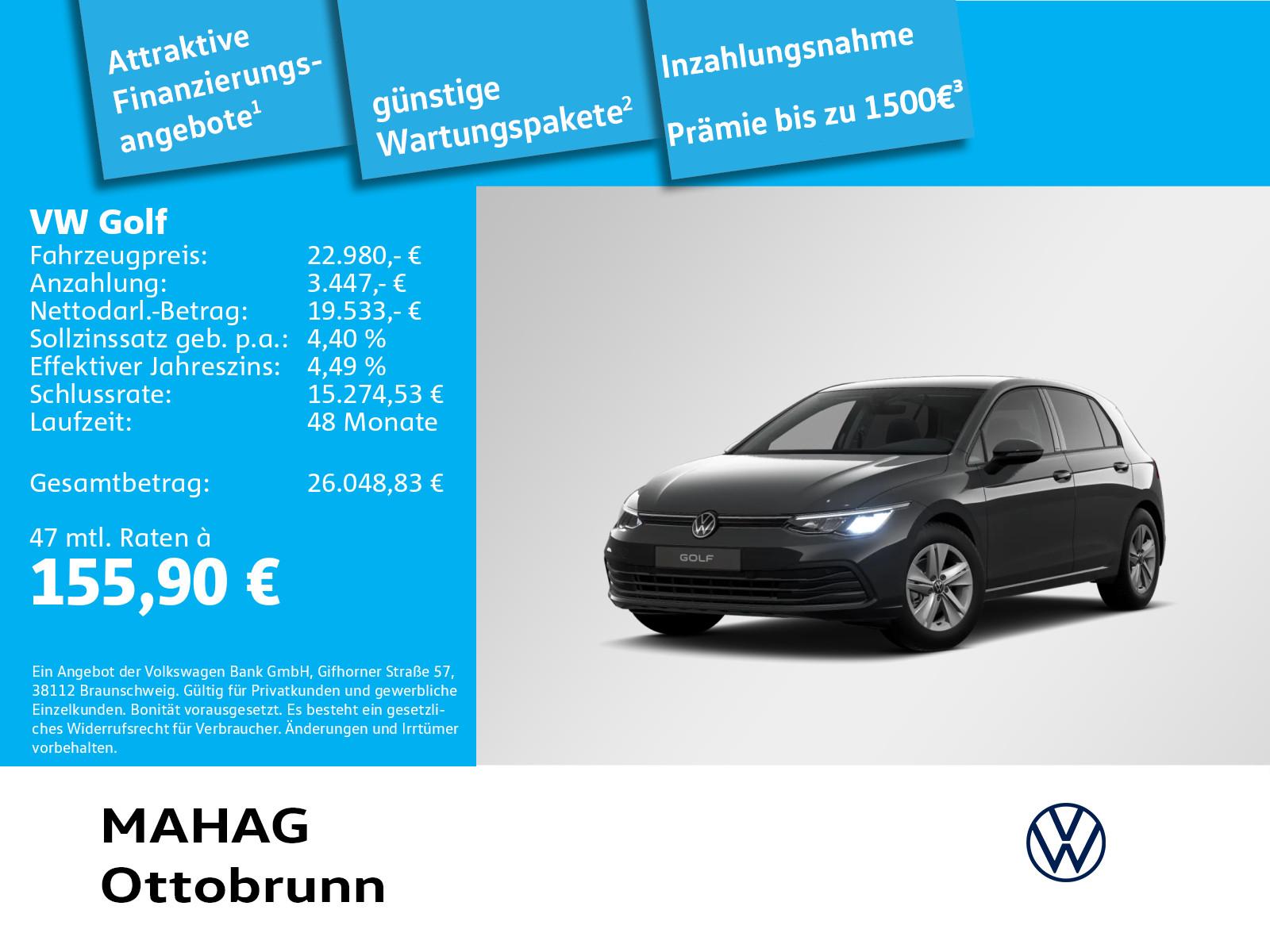 Volkswagen Golf VIII  Life 2.0 TDI LED Navi ParkPilot App D
