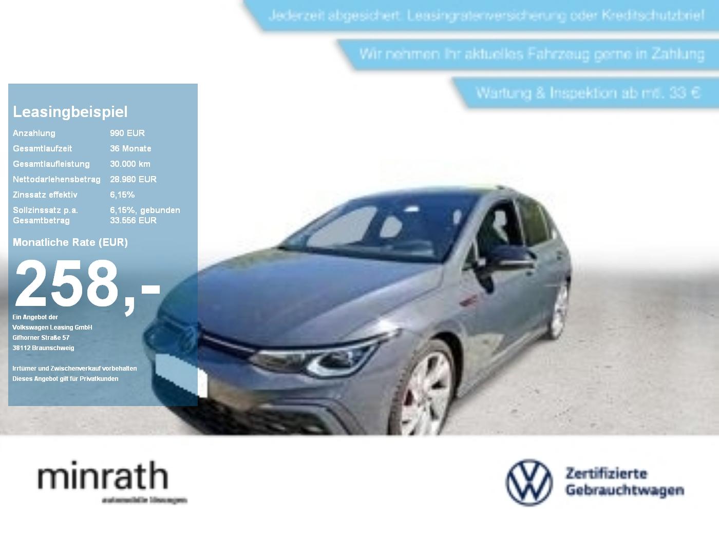 Volkswagen Golf VIII GTI 2.0 TSI DSG BLACK+MATRIX+HaKa+DCC