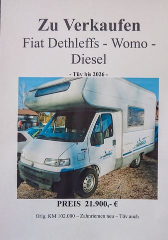 Fiat Dethleffs Globetrotter - Tüv2026 - wenig Km