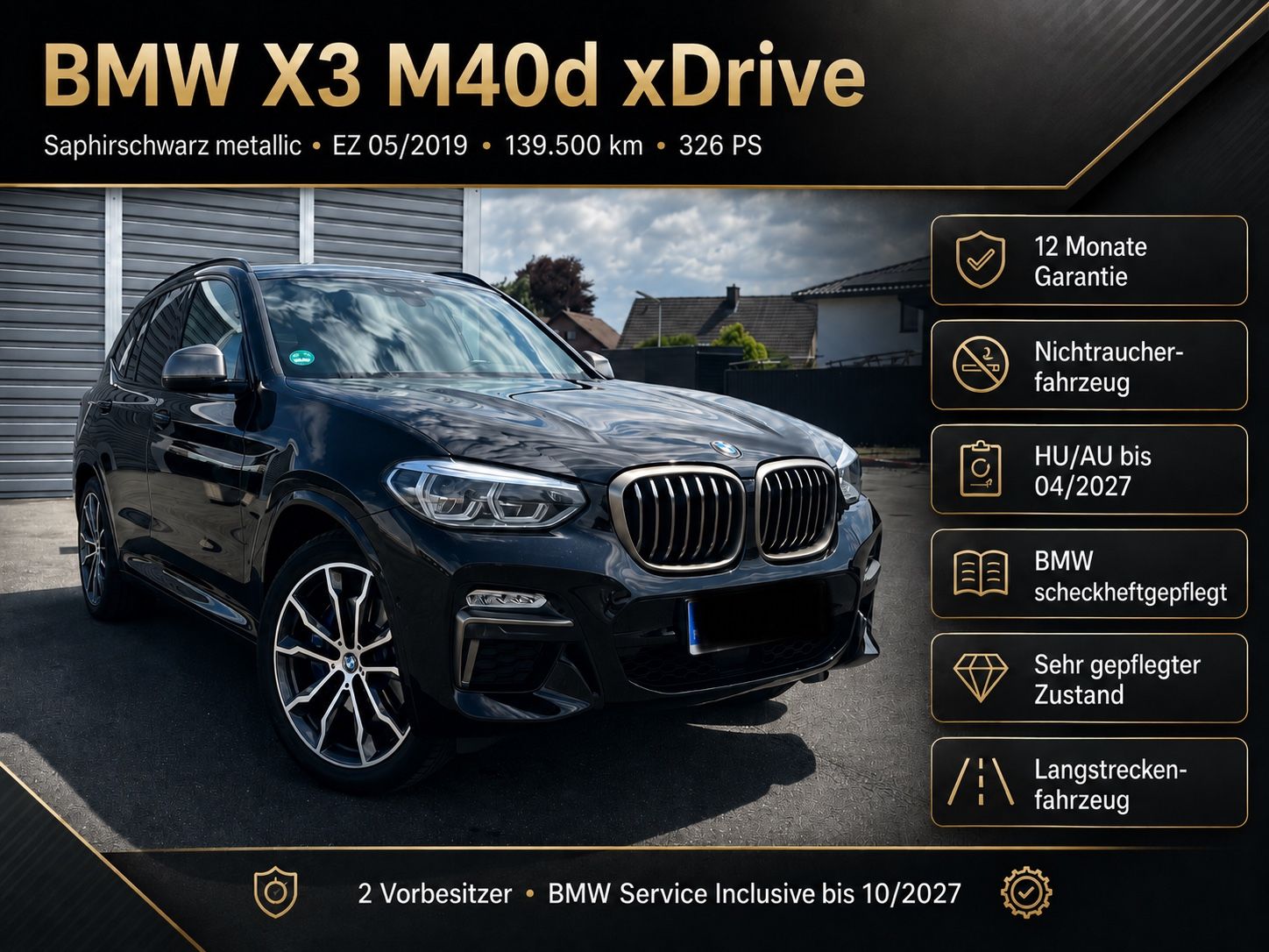BMW X3 M40d - 12M Garantie | Scheckheft | AHK | DAP 
