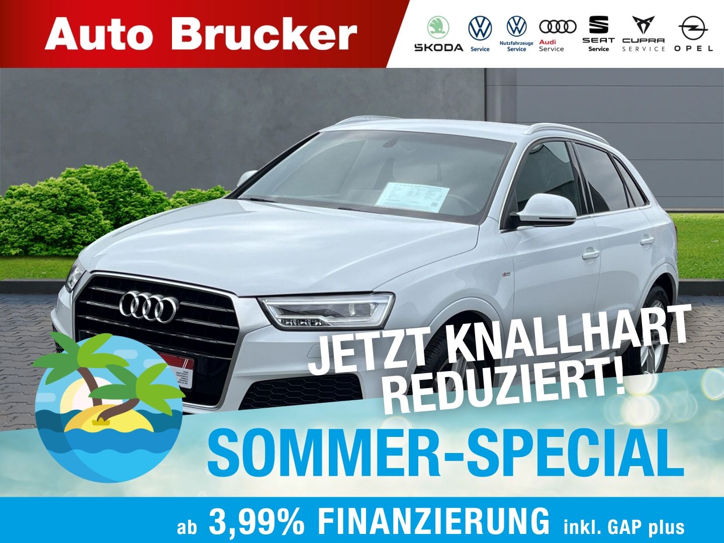 AUDI Q3 sport S line LED+Navi+Anhängerkupplung