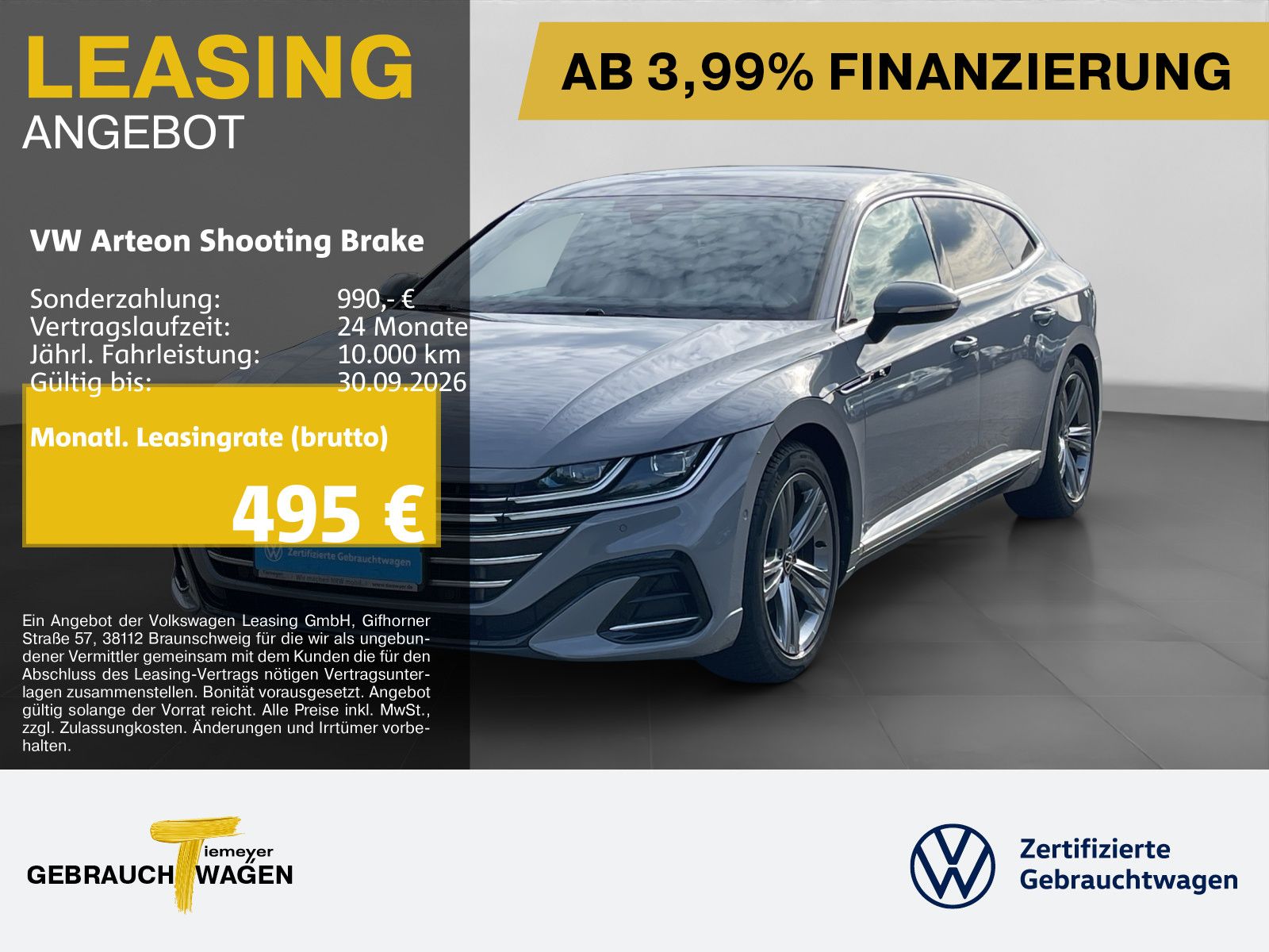 VW Arteon Shooting Brake 2.0 TSI DSG R-LINE STDHZ A