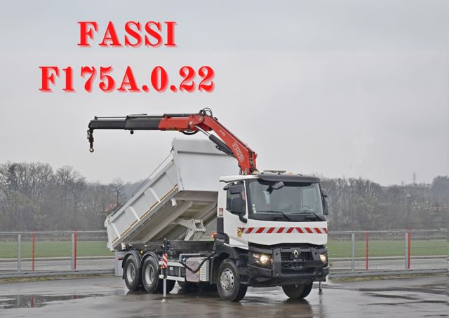 Renault C380 *KIPPER 5,10 m* FASSI F175A.0.22+FUNK /6x4