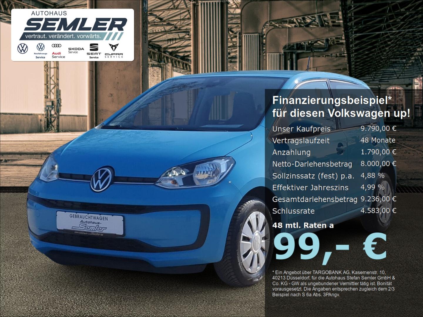 Volkswagen up! 1.0 MPI 5-Gang KLIMAANLAGE