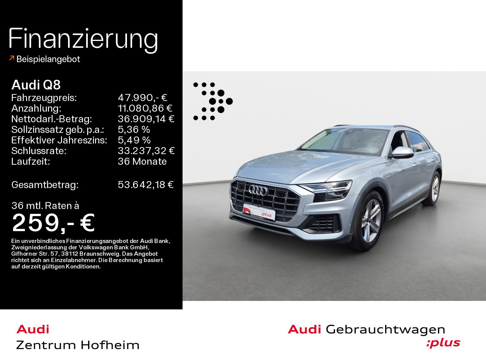 AUDI Q8 55 TFSI qu tip*Air*LED*Virtual*Navi+*Leder*36