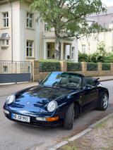 Porsche 993 Cabriolet Handschalter | 2 Vorbesitz - blaue Porsche 993
