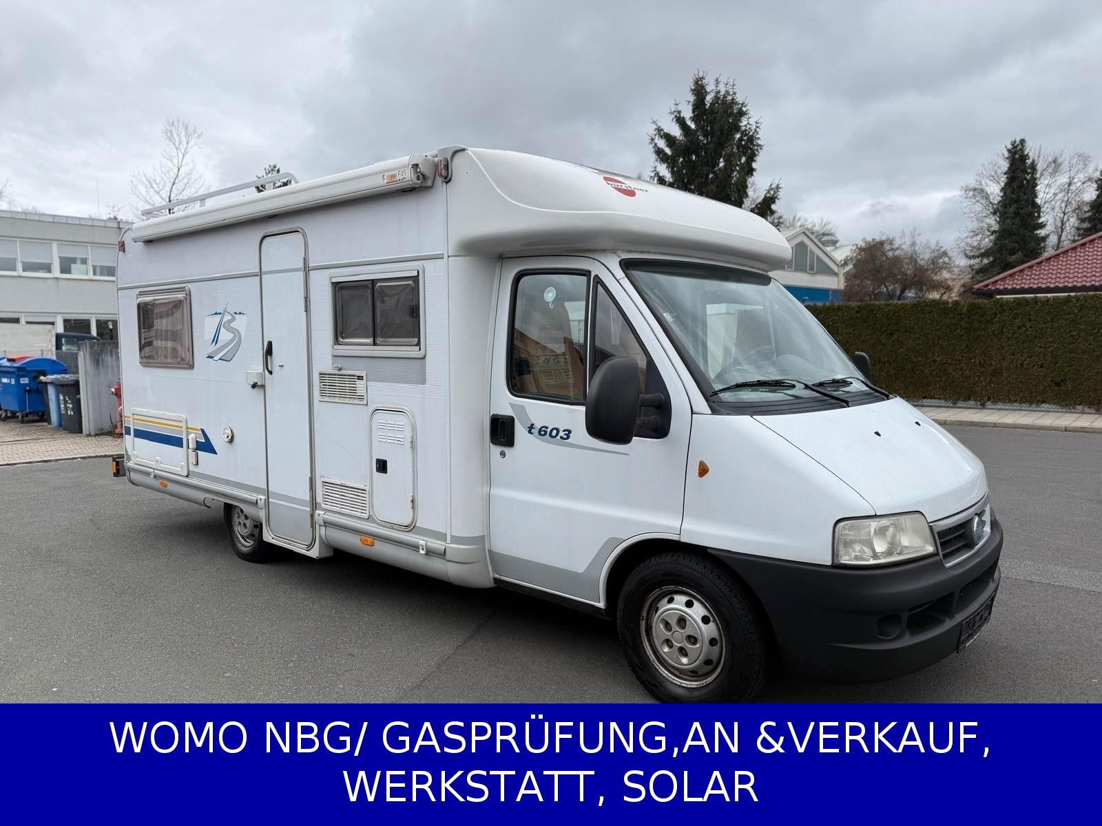 Bürstner 2,8 JTD/128 PS/Festbett/Motorradträger