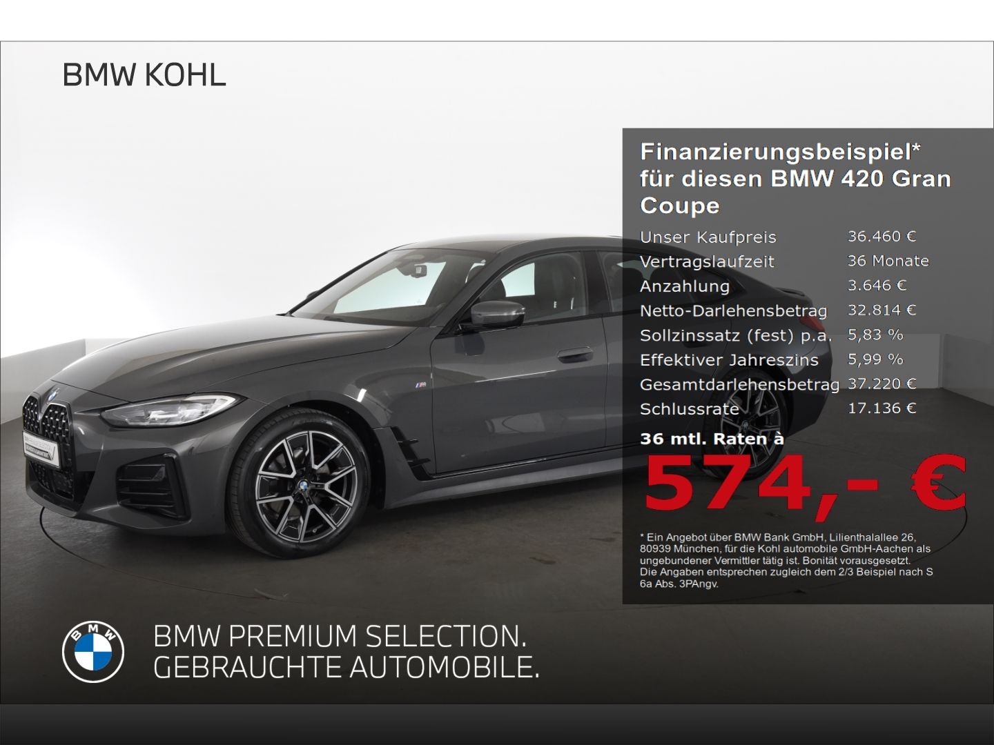 BMW 420 Gran Coupe d xDrive M Sport Anhängerkupplung