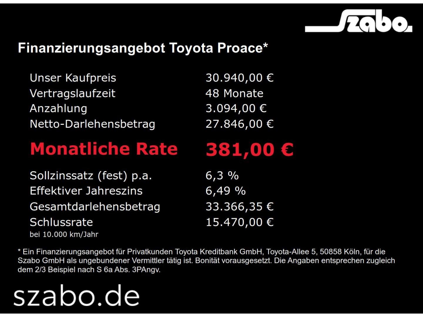 Toyota Proace Elektric (75 kWh) L1 Comfort - Navi AHK A
