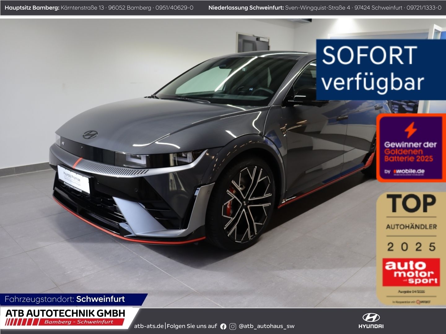 Fahrzeugabbildung Hyundai IONIQ 5 N 84kWh Batterie 609PS SOH 99,2% HUD Nav