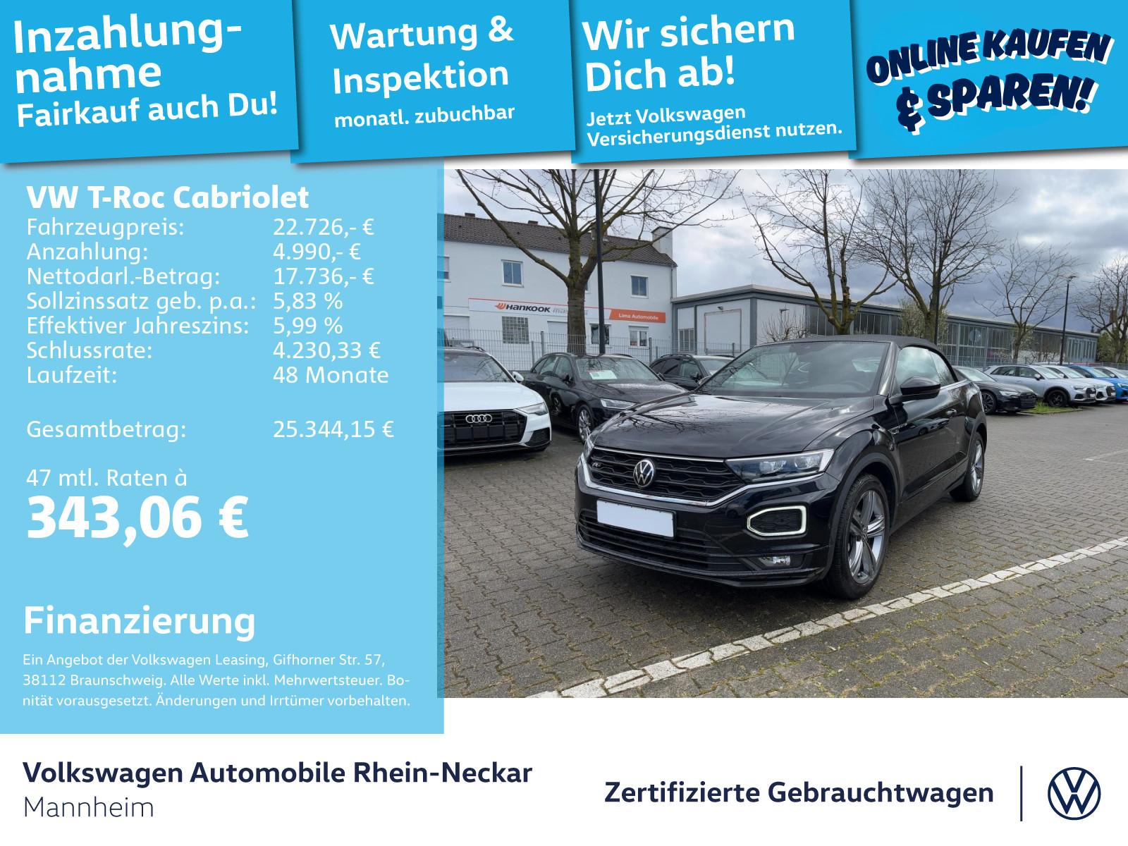 Volkswagen T-Roc Cabriolet 1.5 TSI R-Line DSG LED Kamera Na