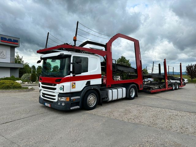 Scania P410 + LOHR Car carrier vehicle