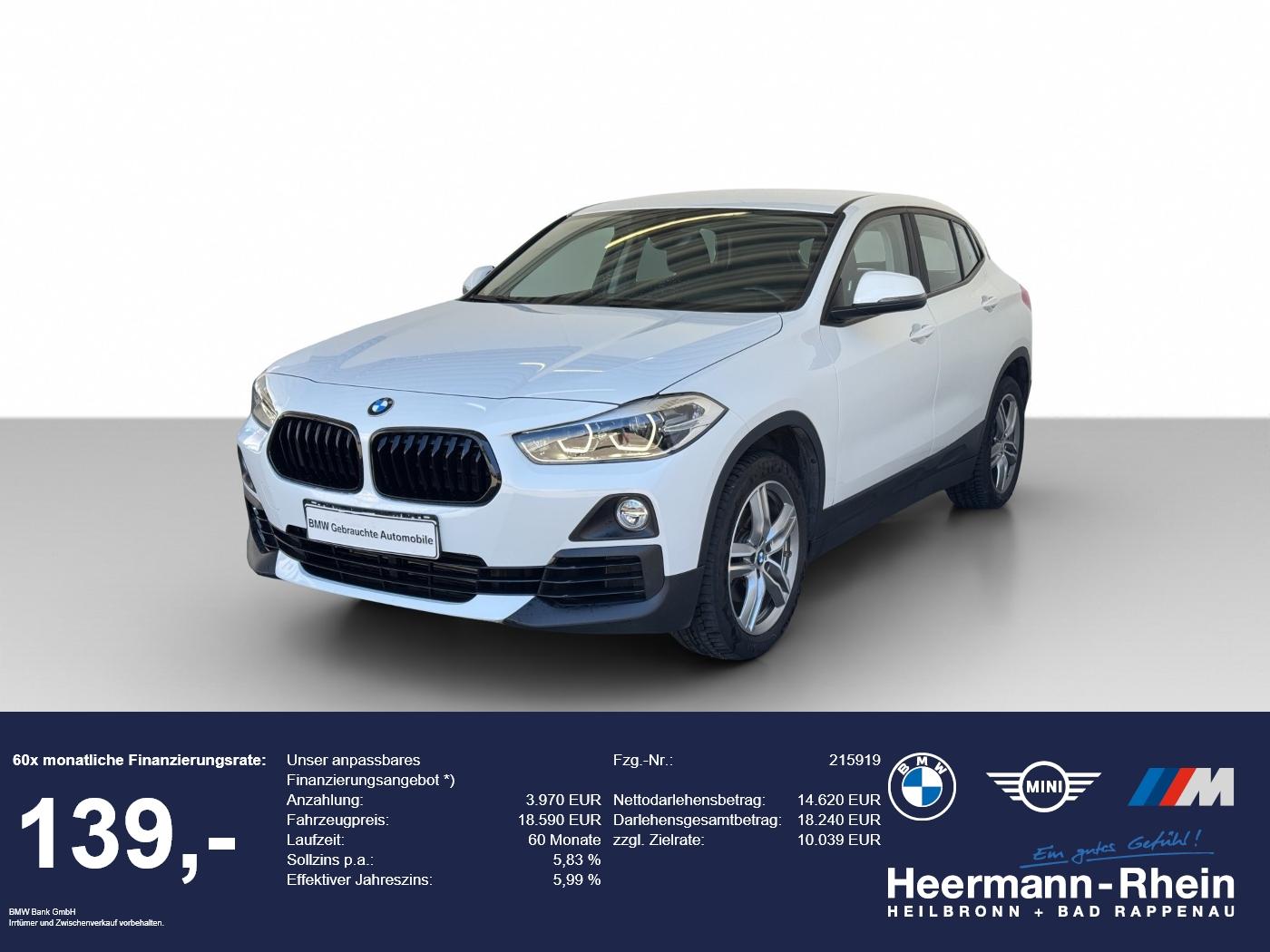 BMW X2 sDrive18i Advantage Navi.LED.PDC.SHZ.MFL.NSW.