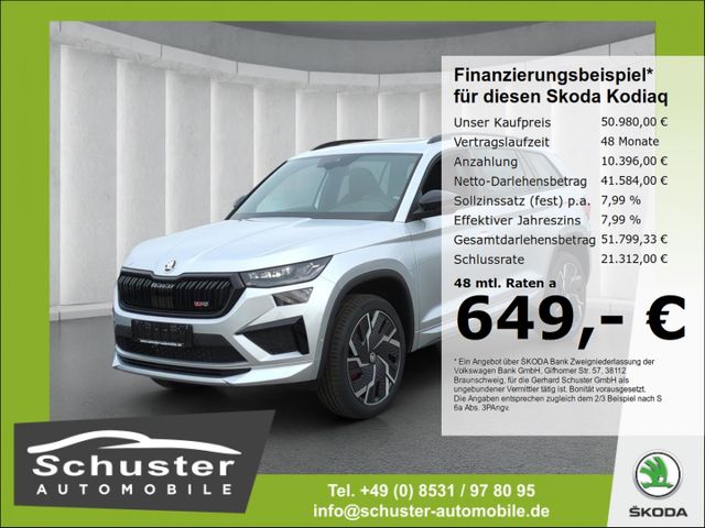 Skoda Kodiaq RS 4x4*AHK Panodach ACC R-Kam LED DCC 20*