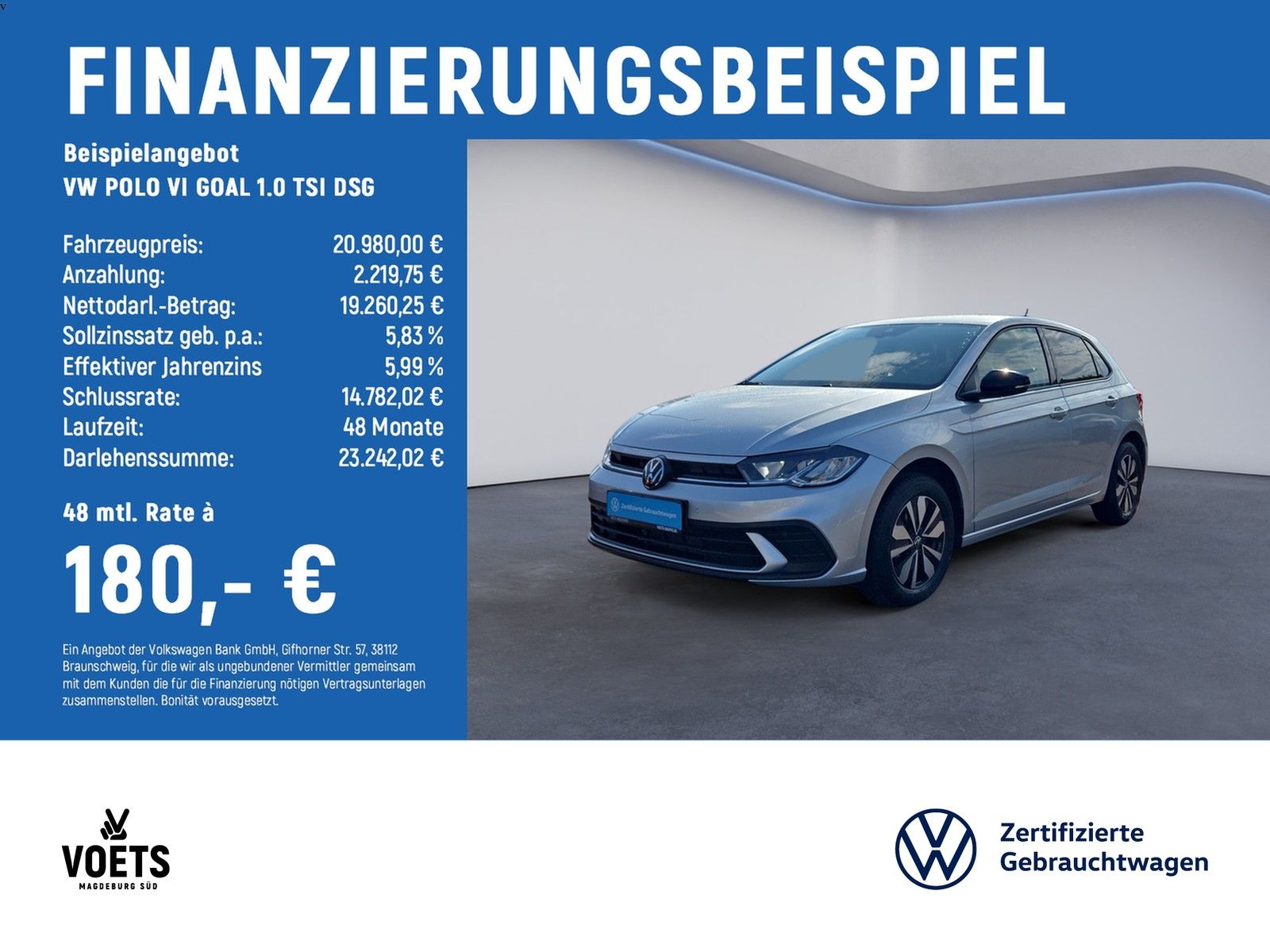 Volkswagen POLO VI GOAL 1.0 TSI DSG LED NAVI ACC PDC APP-C foto 1