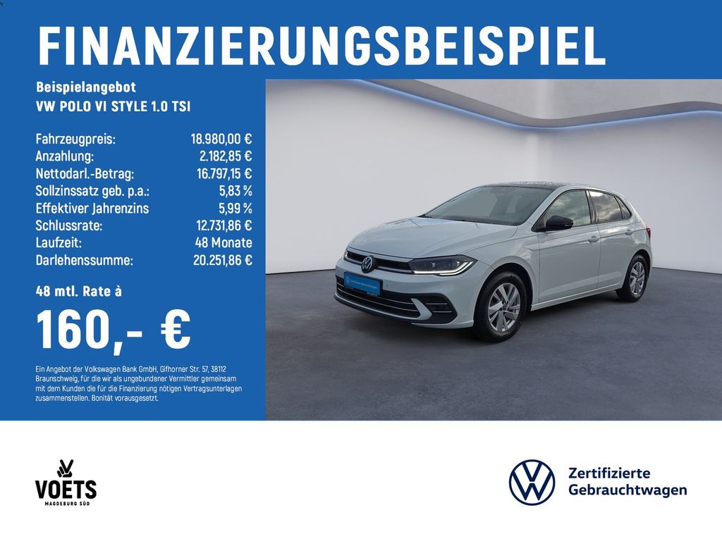 POLO VI STYLE 1.0 TSI  IQ-LIGHT+NAVI+ROOF PACK