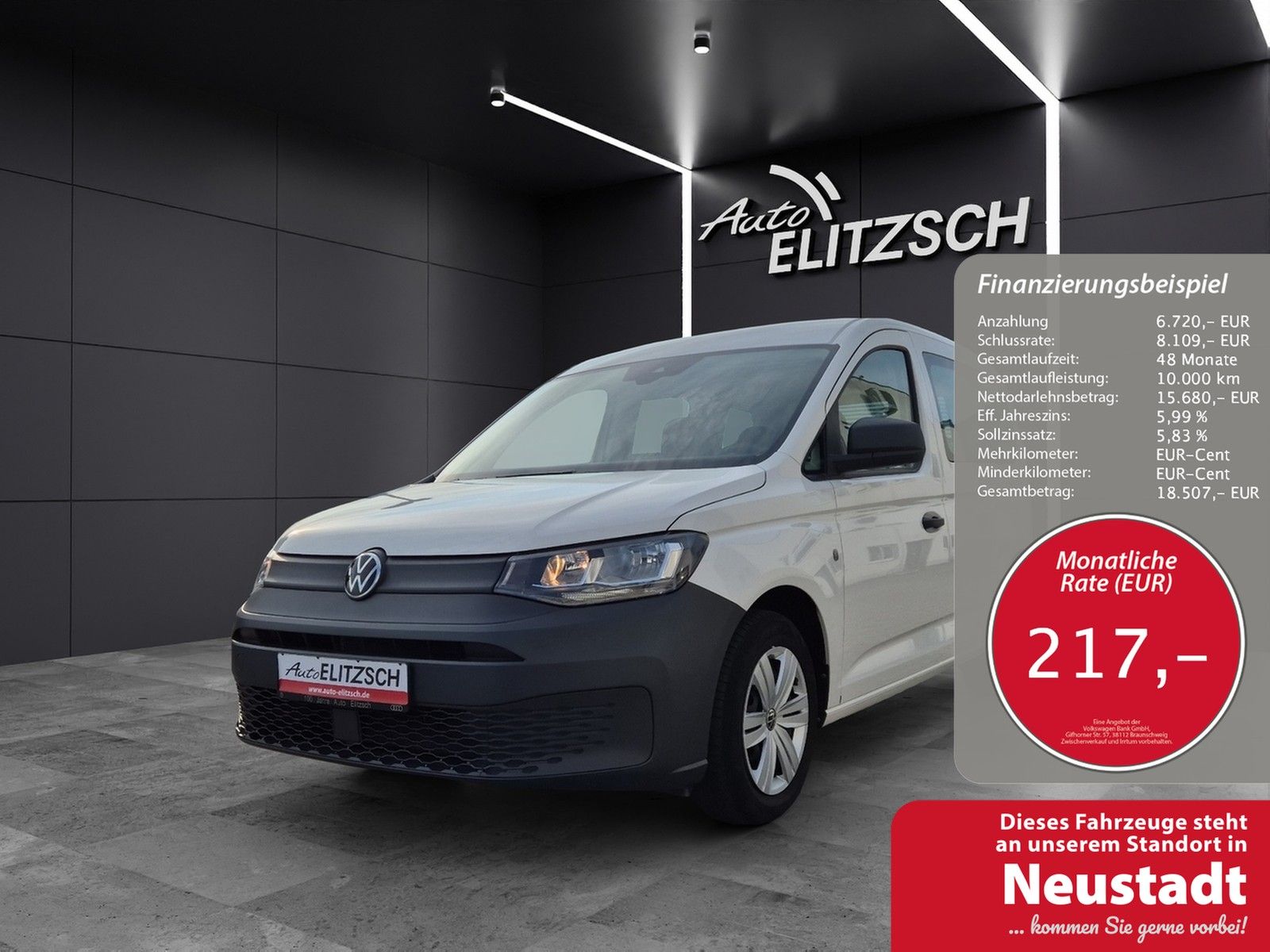 Fahrzeugabbildung Volkswagen Caddy Kombi TDI EcoProfi Klima SH