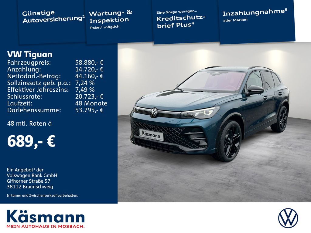 Volkswagen Tiguan R-Line 2.0TDI 4M AHK BLACKSTYLE H&K STHZ