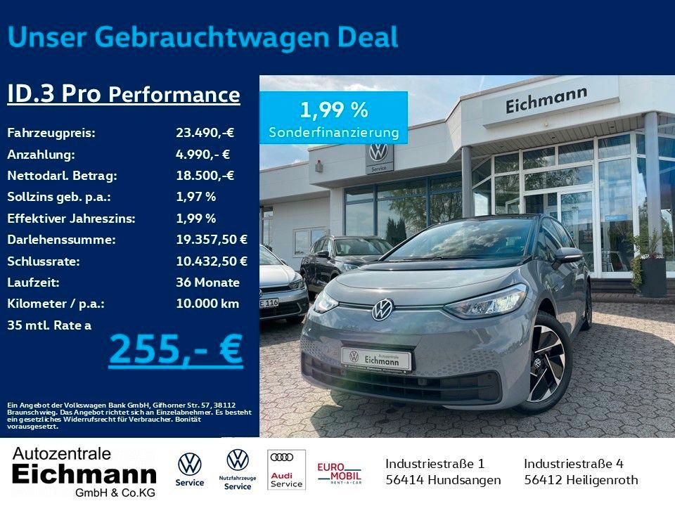 Volkswagen ID.3 Pro Perf.+LED+NAVI+WÄPU+ACC+RFK+CLIMA+SHZ+P