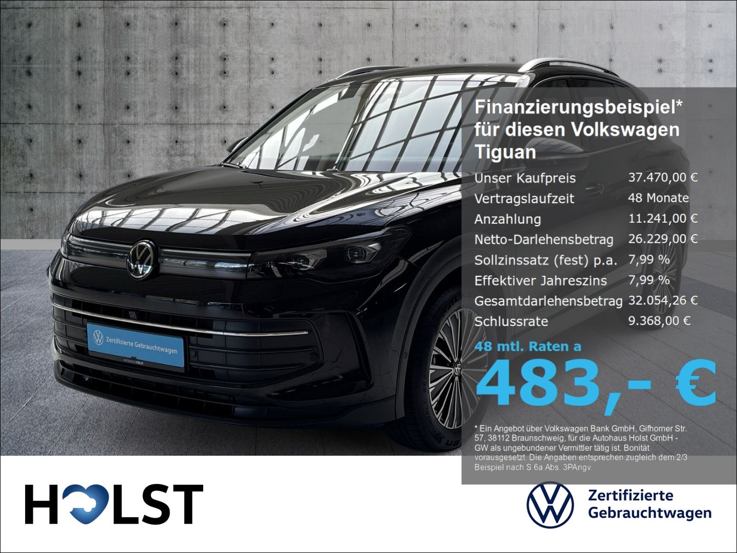 Volkswagen Tiguan 2.0TDI DSG GOAL AHK MatrixLED GJR 360°CAM