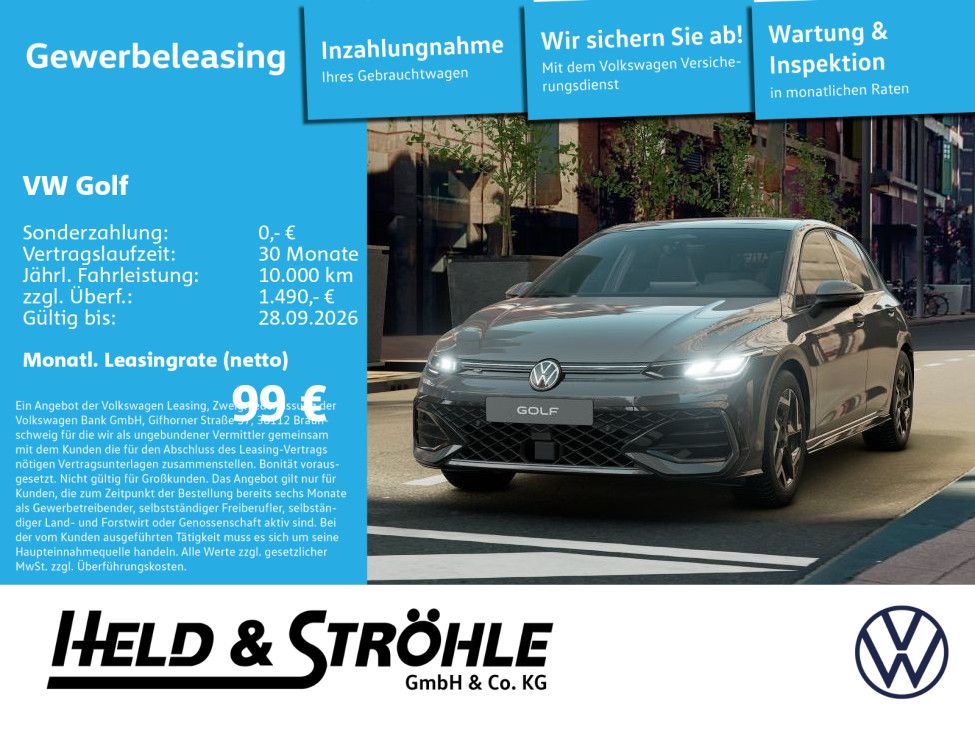 Volkswagen Golf R-Line Gewerbeleasing