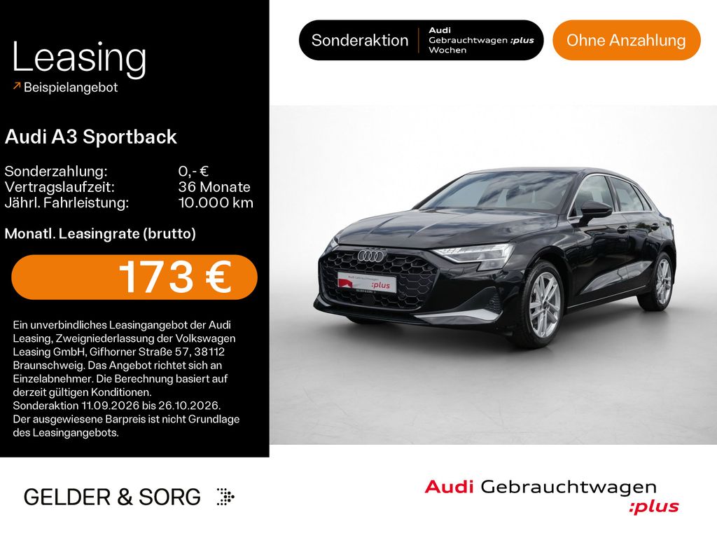 Audi A3 Sportback TDI 110 kW OhneZusatzkosten*Busines