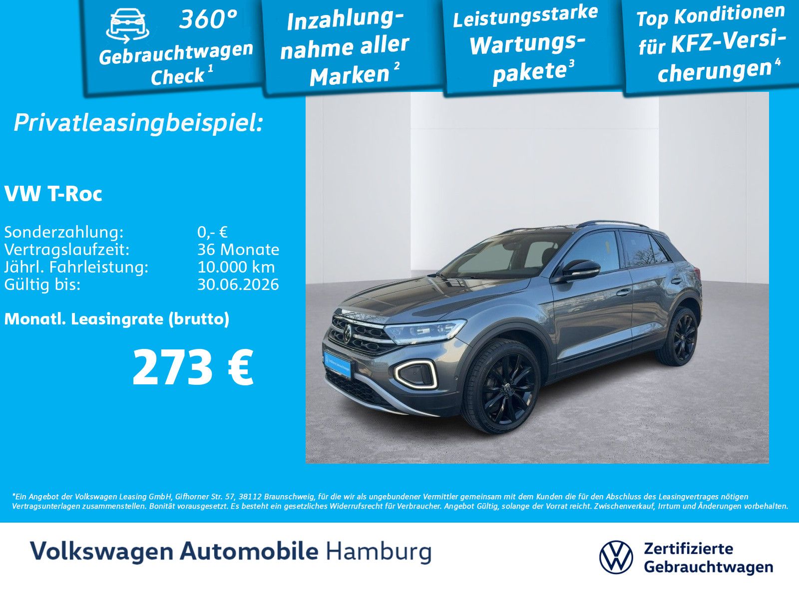 Volkswagen T-Roc 2.0 TDI Style Parklenkassistent Rückfahrka