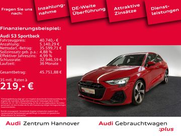 Audi Leasingangebot: Audi S3 Sportback 2.0 TFSI Kamera virtual ACC Teilled