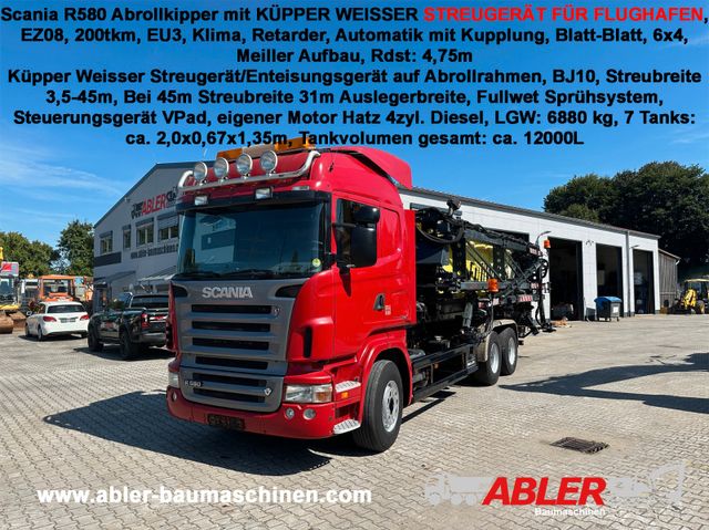 Scania R580 Abrollkipper Flughafenstreufahrzeug 45m