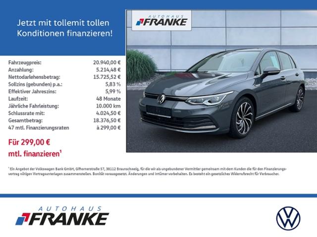 Volkswagen Golf VIII 1.5 TSI, Style, Panoramadach AHK