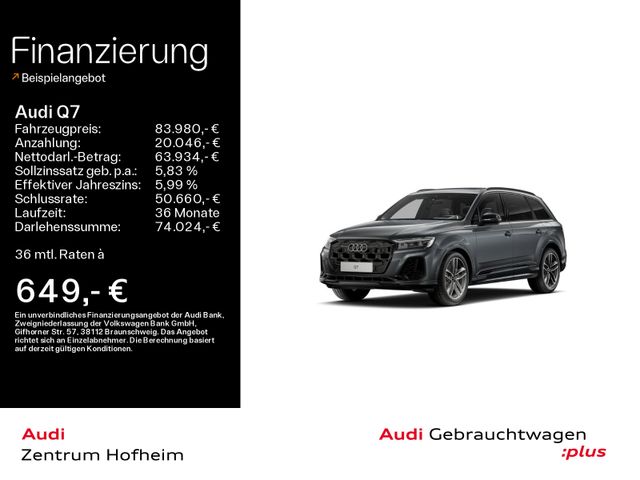 Audi Q7 55 TFSIe qu S line tip*B&O*HUD*Pano*Matrix*Vi