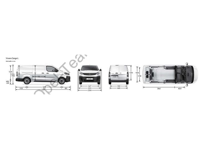Fahrzeugabbildung Opel Vivaro Kasten Edition L3, AHK-abnehmbar Rückfahr