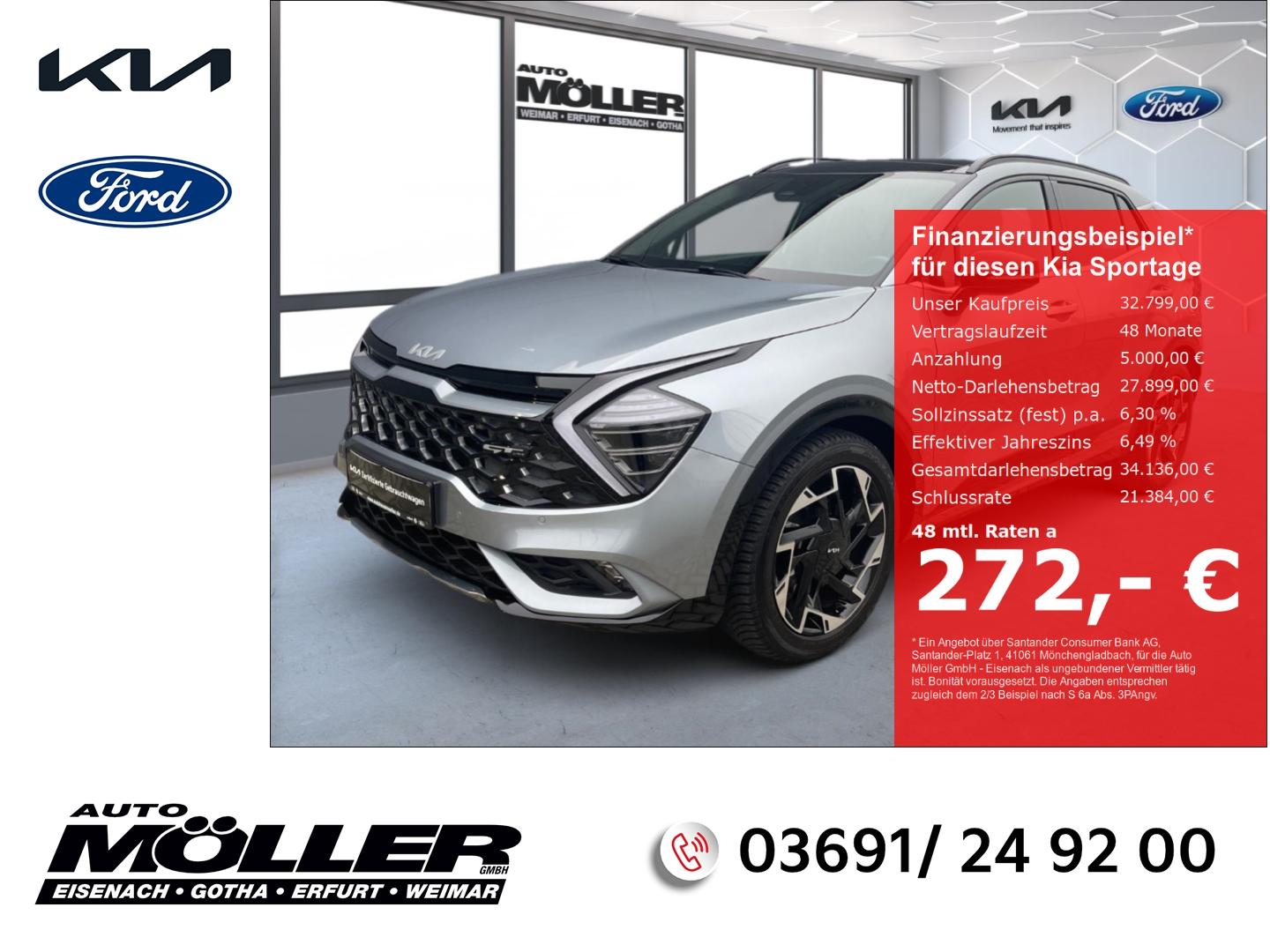 Kia Sportage GT-Line 1.6D AWD DCT7 Glasdach Sound Na