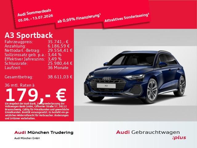 Audi A3 Sportback 30 TFSI S tronic S line ACC/AHK/HuD