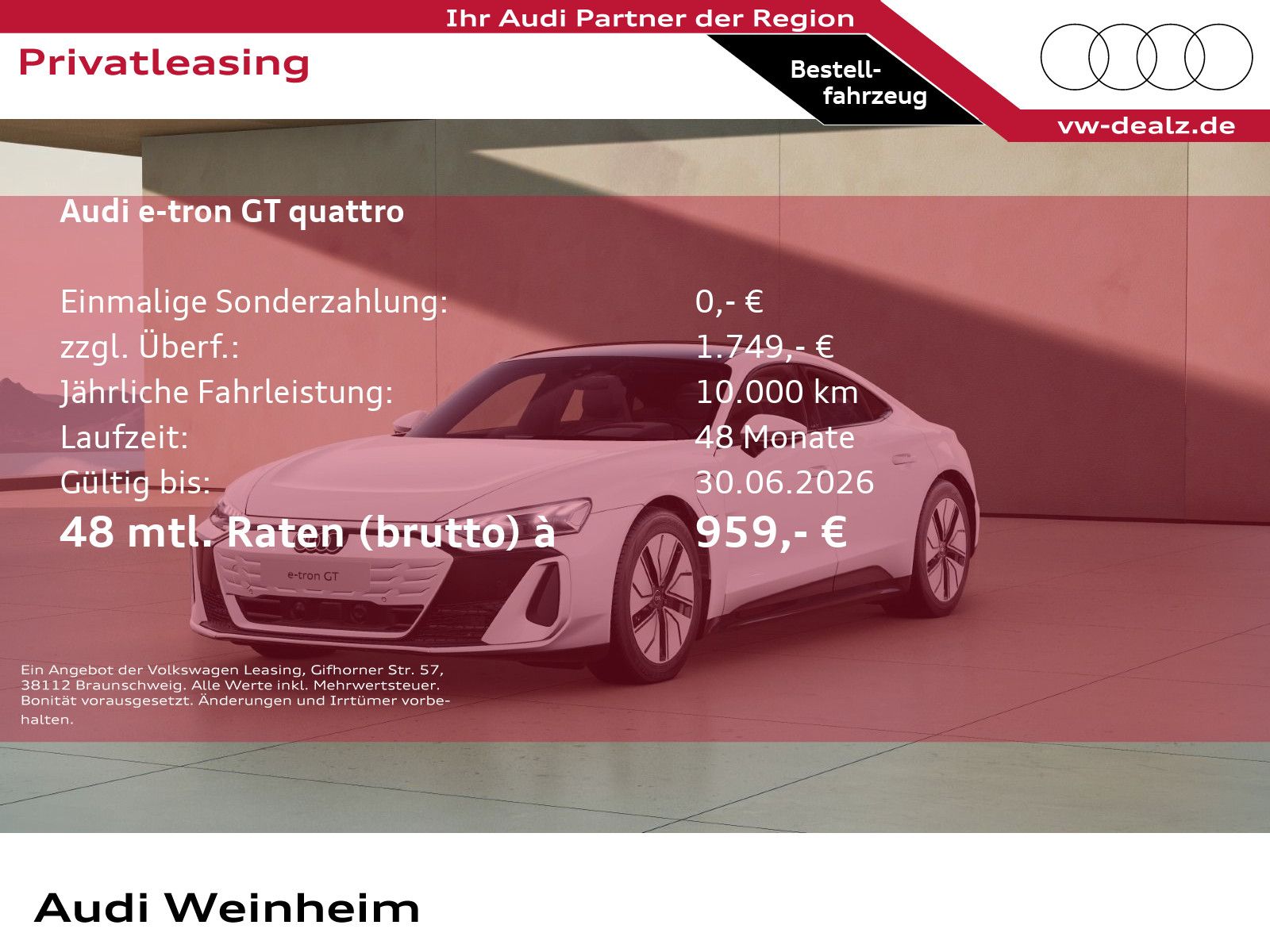 Audi e-tron GT quattro Pano LED Stand-Klima Navi uvm