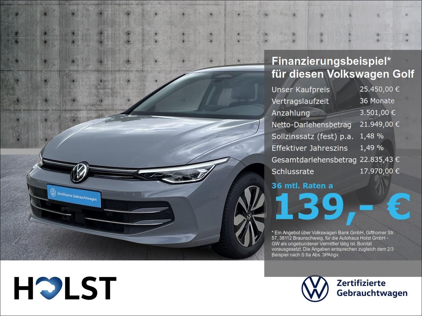 Volkswagen Golf VIII 1.5TSI GOAL LED-Plus AHK GJR RüFaKa NA