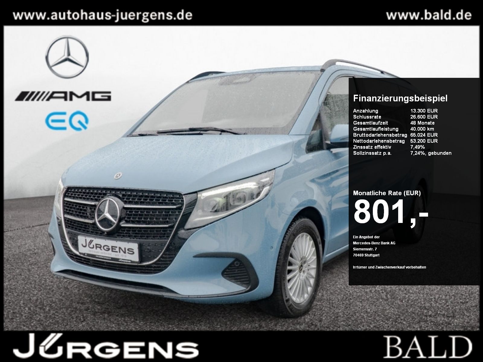 MERCEDES-BENZ V 250 Style/lang/AHK/Liegepaket/360°/MBeam/Navi