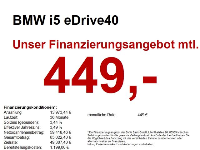 BMW i5 eDrive40 *M Sportpaket* Panorama-Glasdach