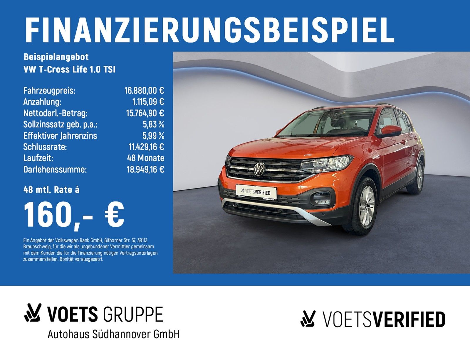 Volkswagen T-Cross Life 1.0 TSI AHK+KLIMA+PDC+ACC+DAB