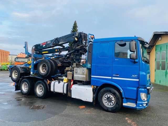 DAF XF 510, 6x4/Langholz+Nachläufer HUTTNER