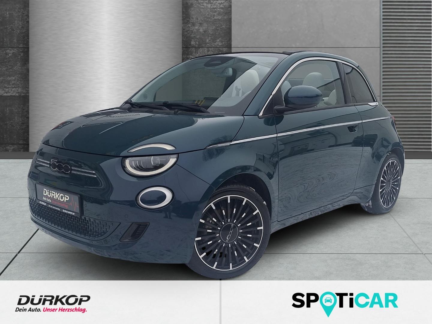 Fiat 500e Cabrio La Prima Navi Leder JBL CarPlay Kame