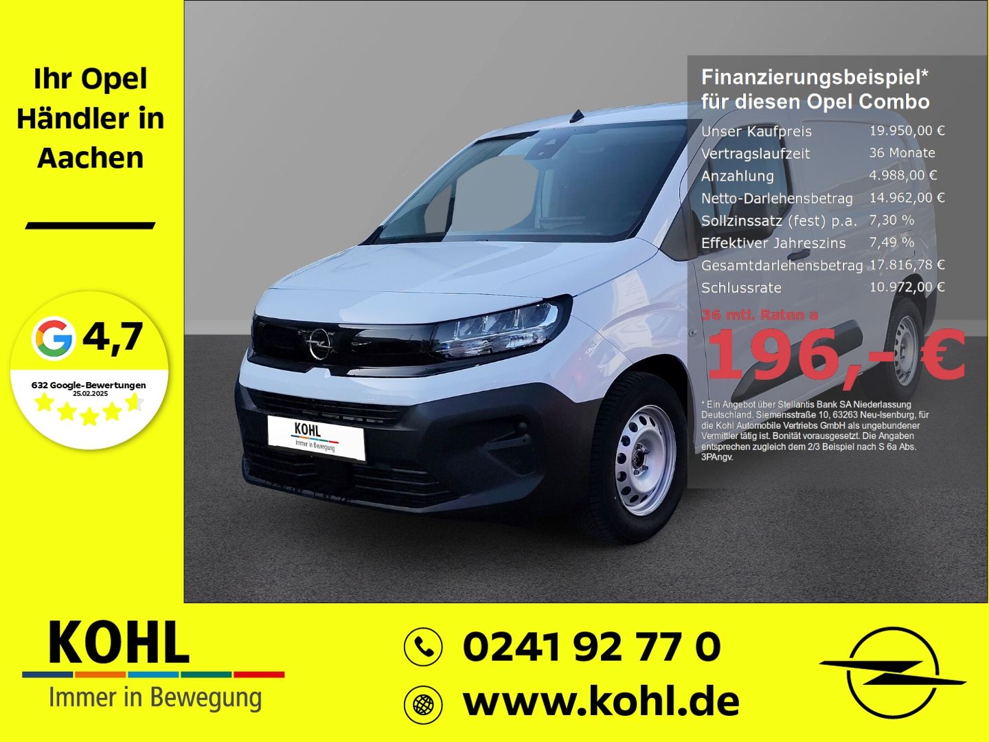 Opel Combo Cargo Edition erhöhte Nutzlast XL Allwette