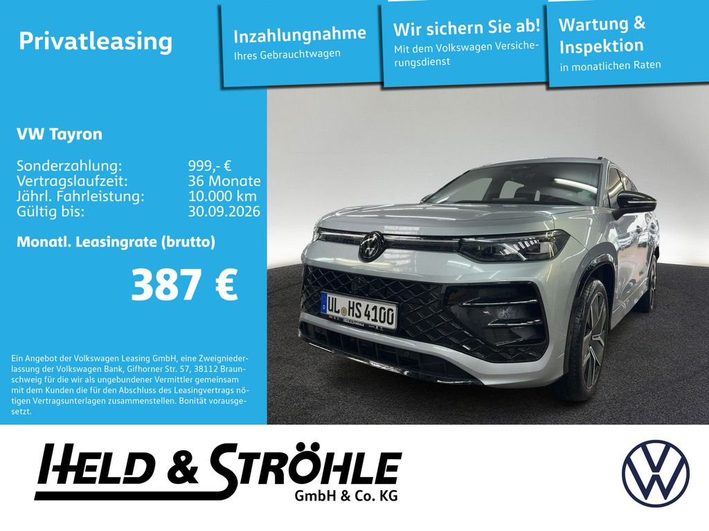 Volkswagen Tayron R-Line Black 2.0 TDI DSG 4M AHK PANO HuD