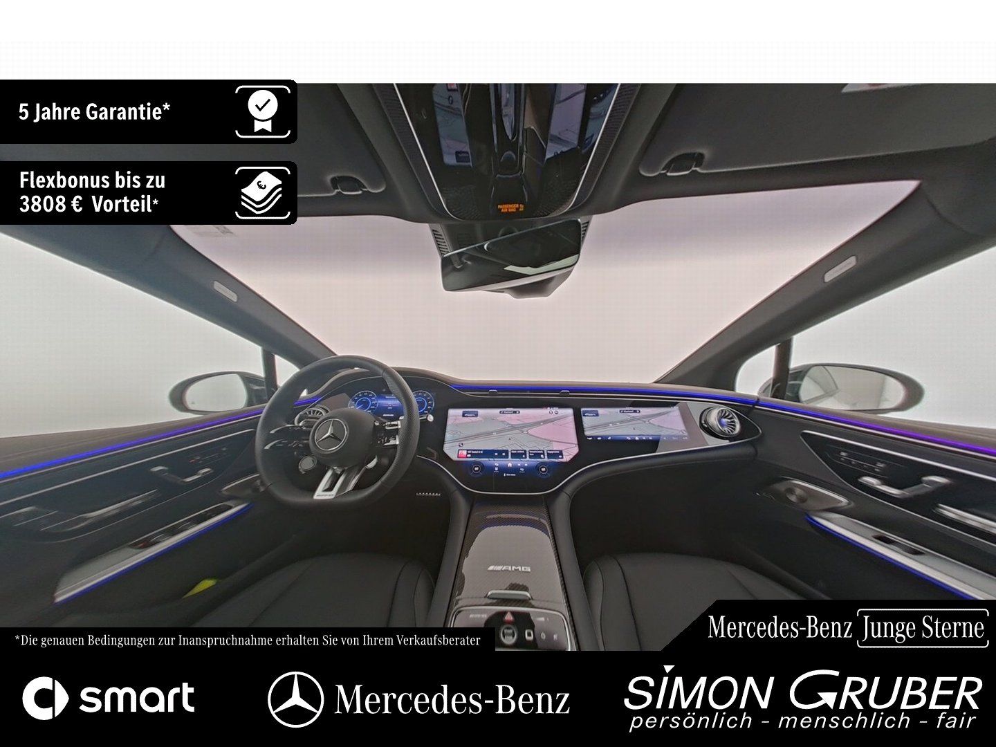Fahrzeugabbildung Mercedes-Benz EQE 43 4M AMG NightII Carbon Airmatic HUD Hyper