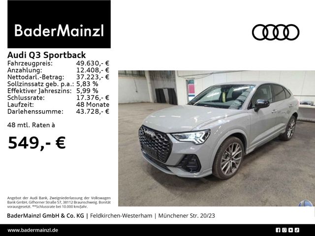 Audi Q3 Sportback 40 TDI quattro S line Leder Kam LED