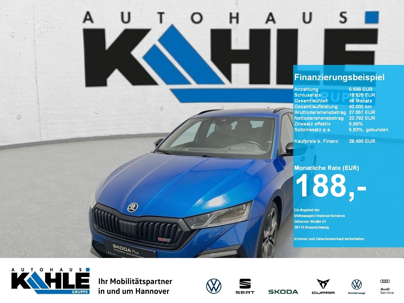 Skoda Octavia RS 2.0 TDI 4x4 DSG CarPlay Pano Pano PDC