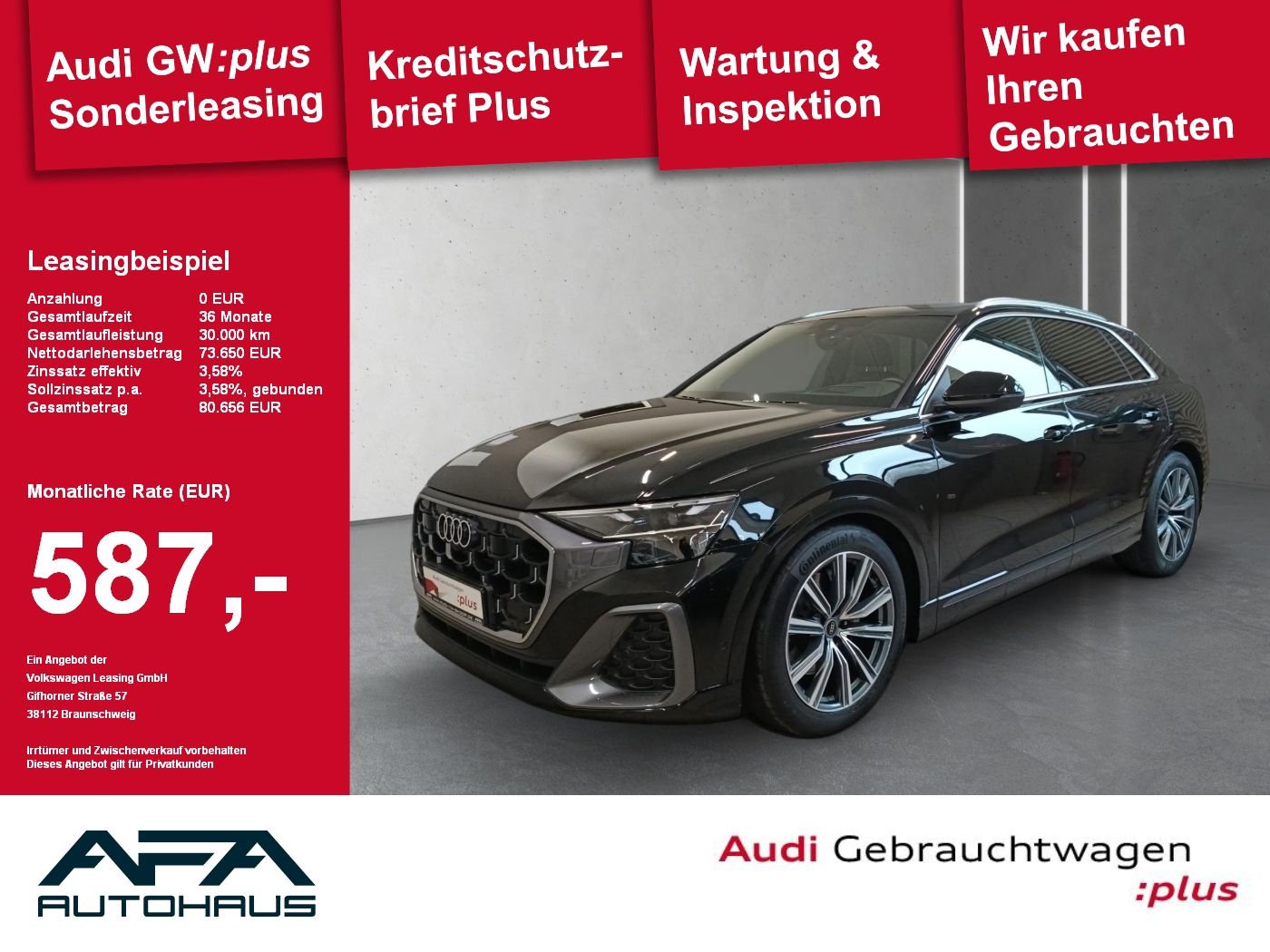 Audi Q8 50 TDI qu. tiptr. S-Line*Pano*AHK*360°*Matrix