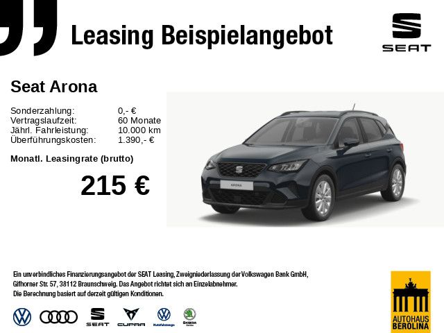 Vorschaubild: SEAT Arona 1.0 TSI Road Edition DSG *NAV*Vision+*SHZ* (Fahrzeug-Nr. 255768)